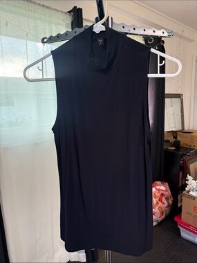 Express Sleeveless Black Turtleneck Top